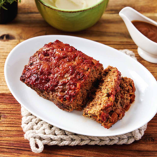 Beef meatloaf with tomato-maple glaze