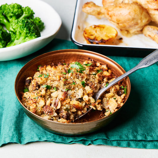 Fig, leek and hazelnut stuffing