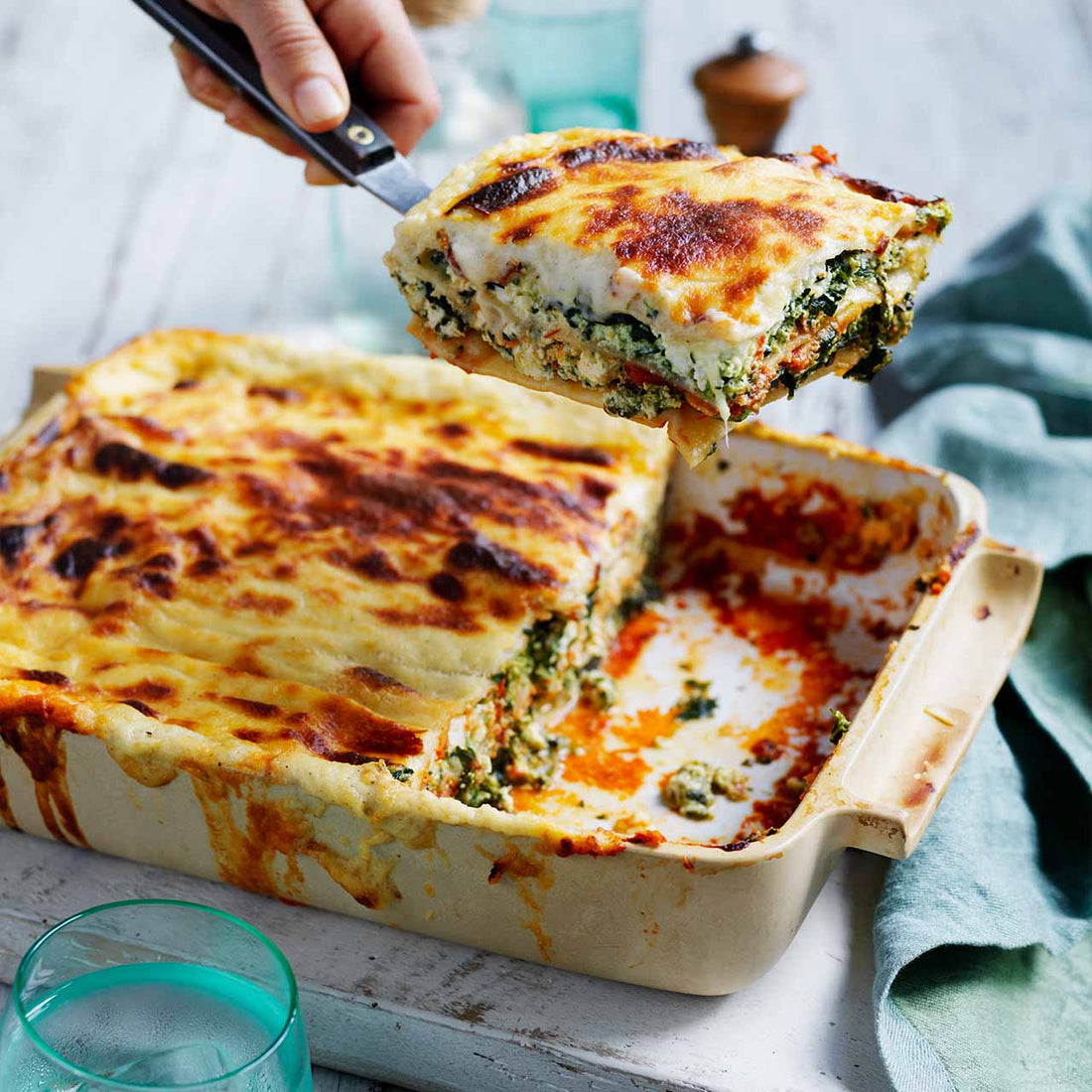 Spinach and ricotta lasagne – The Dinner Ladies